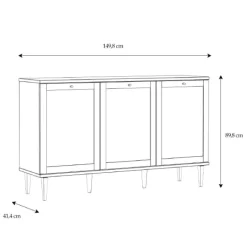 New Muebles1Click Aparador 3 puertas Cactus