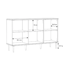 New Muebles1Click Aparador 3 puertas Cactus