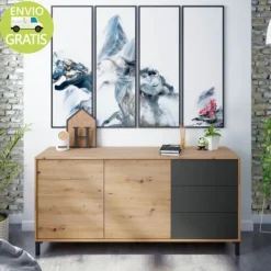 Muebles1Click Aparador Urban Plus roble-gris