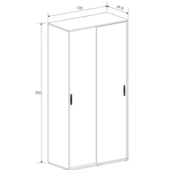 Outlet Muebles1Click Armario 2 puertas correderas aura