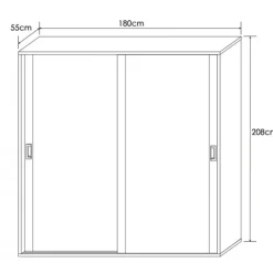 Sale Muebles1Click Armario 2 puertas correderas Lara