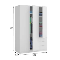 Online Muebles1Click Armario LC 3p+ 3cj