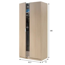 Online Muebles1Click Armario Low Cost 2p largas roble