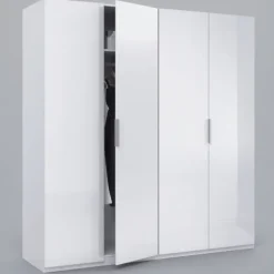 Discount Muebles1Click Armario 4p blanco brillo