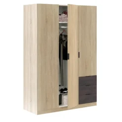 Hot Muebles1Click Armario 3p +3c roble - óxido