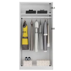 Best Muebles1Click Armario 2p correderas blanco