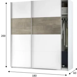 Clearance Muebles1Click Armario 2P correderas Oikos