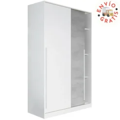 Hot Muebles1Click Armario 2P Noon plus cemento - blanco