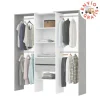 Muebles1Click Armario vestidor blanco - cemento