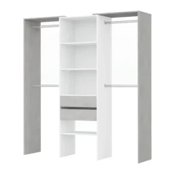 Muebles1Click Armario vestidor blanco - cemento
