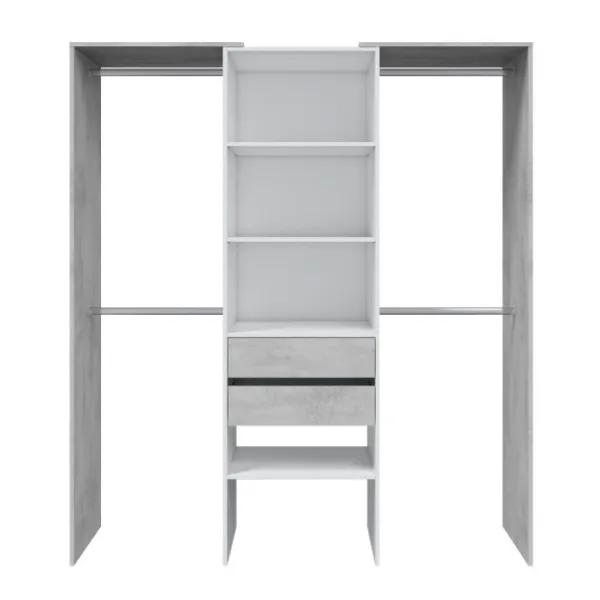 Muebles1Click Armario vestidor blanco - cemento