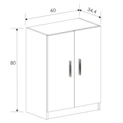 Best Muebles1Click Bajo 2 puertas aura