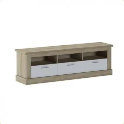 Outlet Muebles1Click Bajo TV 3 cajones Chellén Cambria-Blanco