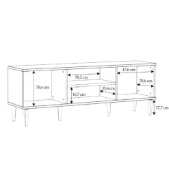 Online Muebles1Click Bajo TV 2 puertas + hueco Cactus