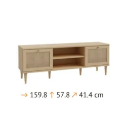 Online Muebles1Click Bajo TV 2 puertas + hueco Cactus
