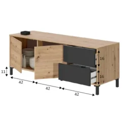 Outlet Muebles1Click Bajo TV Urban Plus roble-gris