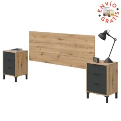 Discount Muebles1Click Cabecero + 2 mesitas Enzo