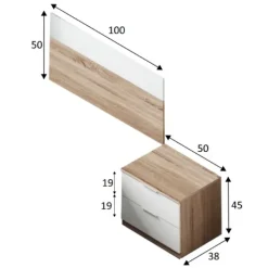 Online Muebles1Click Cabecero + mesita Luca