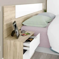 Muebles1Click Cabecero + mesitas Noon blanco-roble