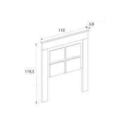 Sale Muebles1Click Cabecero juvenil Chellén Cambria-Blanco