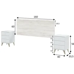 Sale Muebles1Click Cabezal + 2 mesitas Sweet