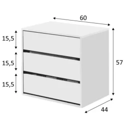 Outlet Muebles1Click Cajonera para armario 60 blanca