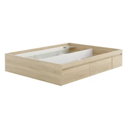 New Muebles1Click Cama Bed 4 cajones roble canadian