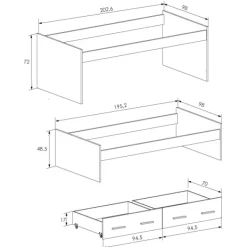 Best Muebles1Click Cama compacta aura