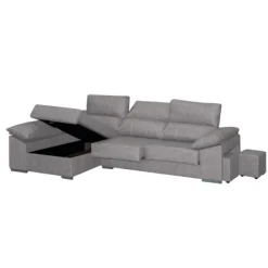 Muebles1Click Chaiselongue Franca Express tapizado Magnol Cemento