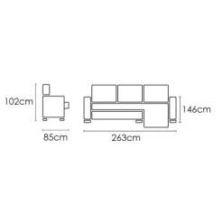 Online Muebles1Click Chaiselongue Stryke beig express