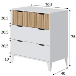 Sale Muebles1Click Cómoda 3 cajones Noite