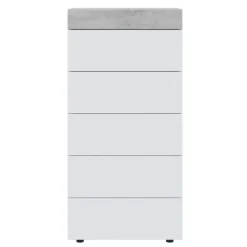 Hot Muebles1Click Cómoda 5c blanco - cemento