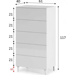 Muebles1Click Cómoda Diva 5c