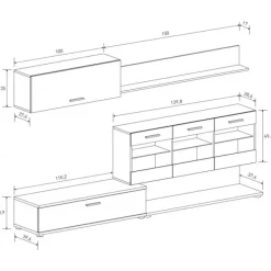 Online Muebles1Click Composición 250cm Zafiro