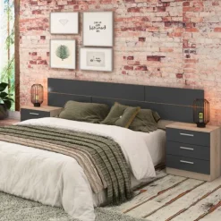 Discount Muebles1Click Conjunto cabecero 200cm + mesitas Monika
