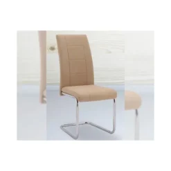 New Muebles1Click Conjunto Corfu blanca + sillas San beig