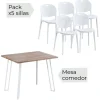Hot Muebles1Click Conjunto mesa + 5 sillas Jansen