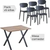 Clearance Muebles1Click Conjunto mesa + 5 sillas Videl