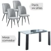 New Muebles1Click Conjunto mesa Alice + 4 sillas rory