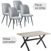New Muebles1Click Conjunto mesa Royce W + 4 sillas Rory