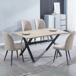 New Muebles1Click Conjunto mesa Royce W + 4 sillas Rory