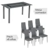 Muebles1Click Conjunto mesa y 6 sillas Axiss