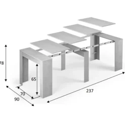 Clearance Muebles1Click Consola extensible Funzionale Cemento