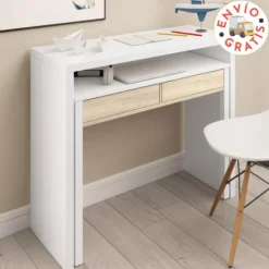 New Muebles1Click Escritorio Tyrion blanco-roble