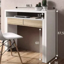 New Muebles1Click Escritorio Tyrion blanco-roble