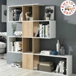 New Muebles1Click Estantería Elfos plus blanco / roble