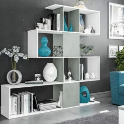 Online Muebles1Click Estantería Elfos plus blanco / cemento