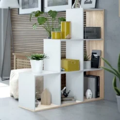 Muebles1Click Estantería Mulk roble - blanco