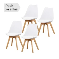 Online Muebles1Click Juego de 4 sillas Fina