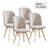 Hot Muebles1Click Juego de 4 sillas Lane